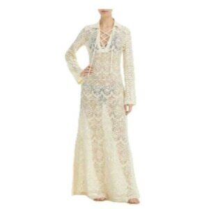 Jonathan Simkhai Zariah Swim Cover-Up Dress in Ceramic Large NWT